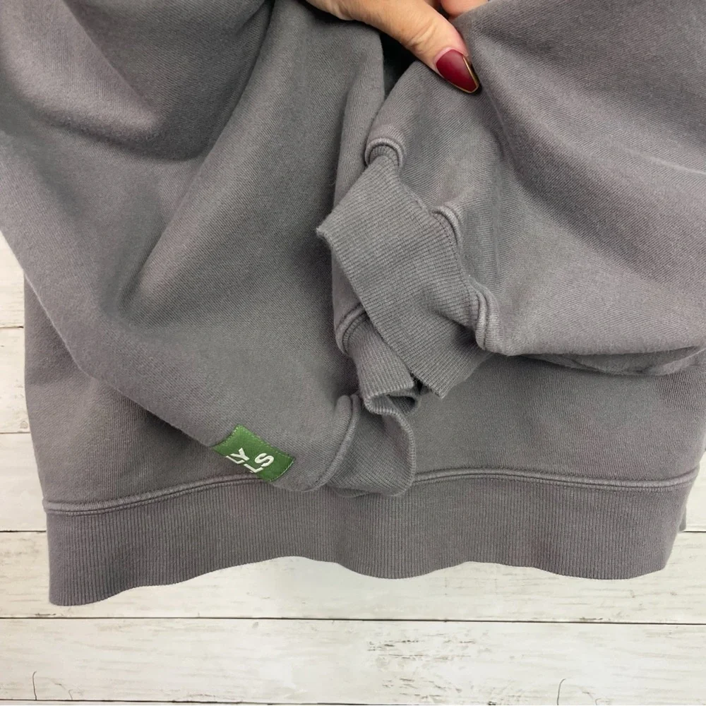 Daily Drills Oversized Crew Neck Sweatshirt Unisex M/L Vintage Black - Picture 12 of 15